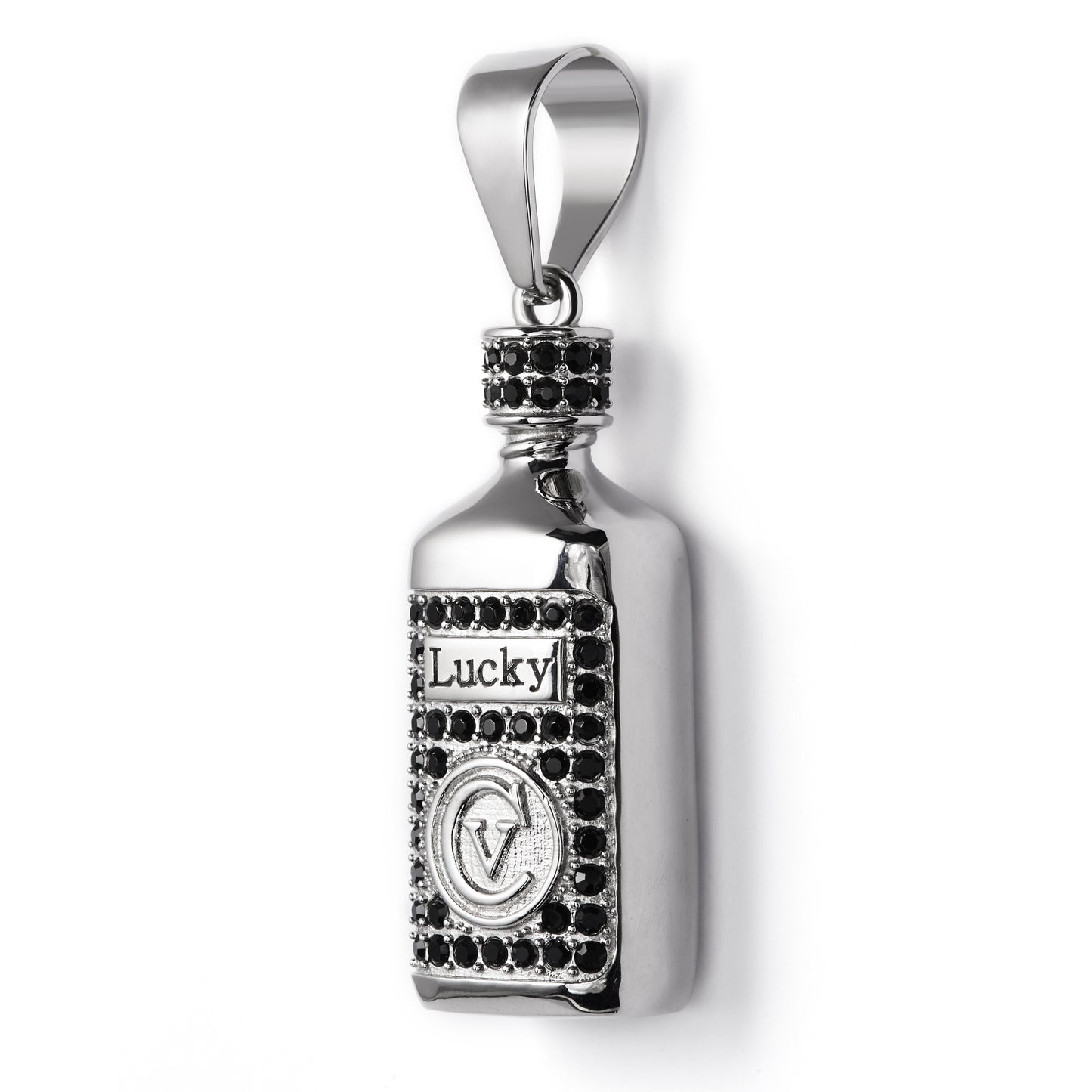 Stainless Steel Lucky Wine Bottle Pendant