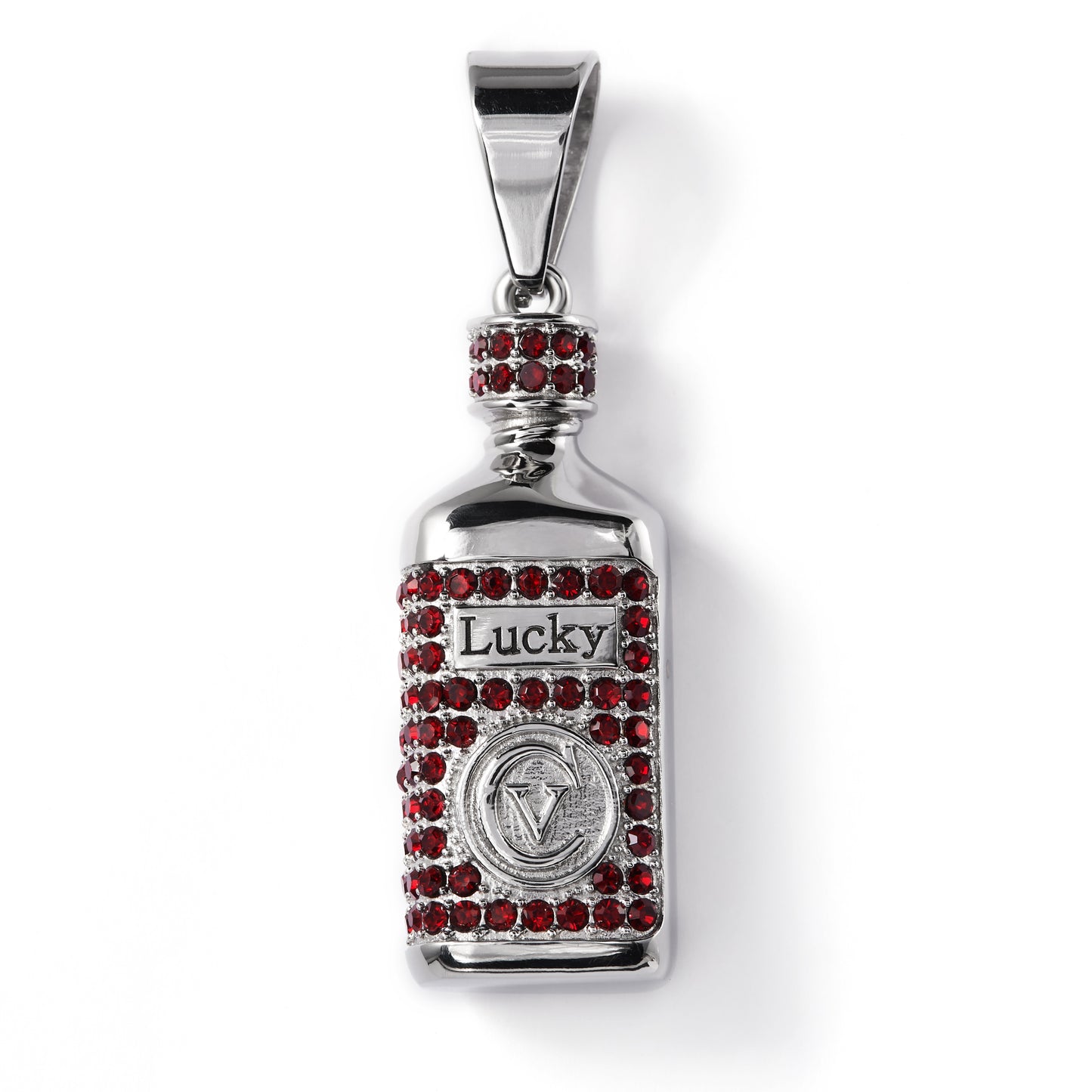 Stainless Steel Lucky Wine Bottle Pendant
