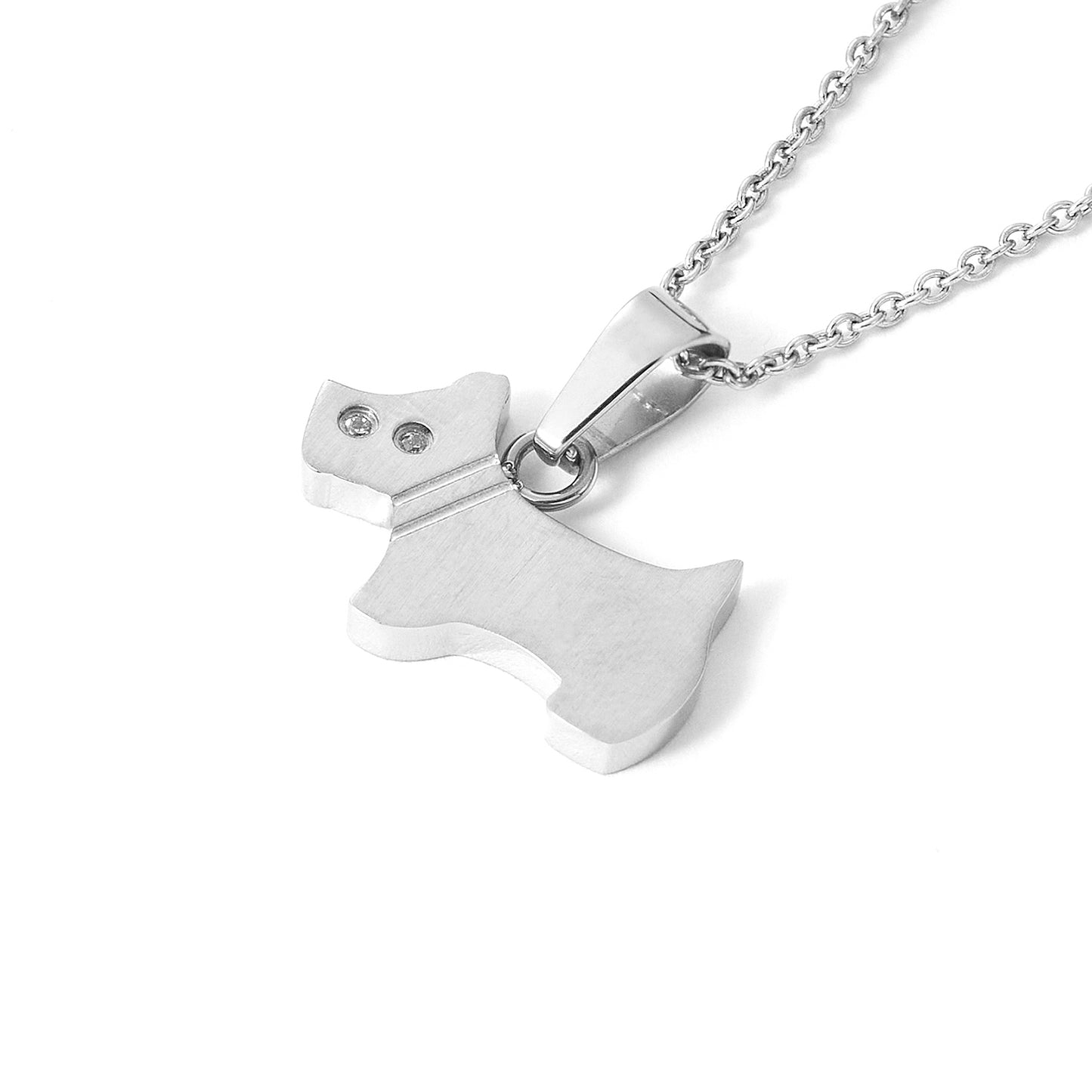 Stainless steel dog pendant with chain