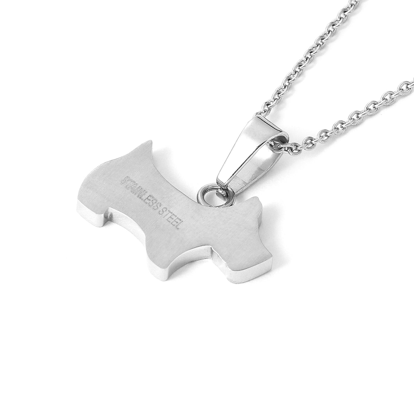 Stainless steel dog pendant with chain