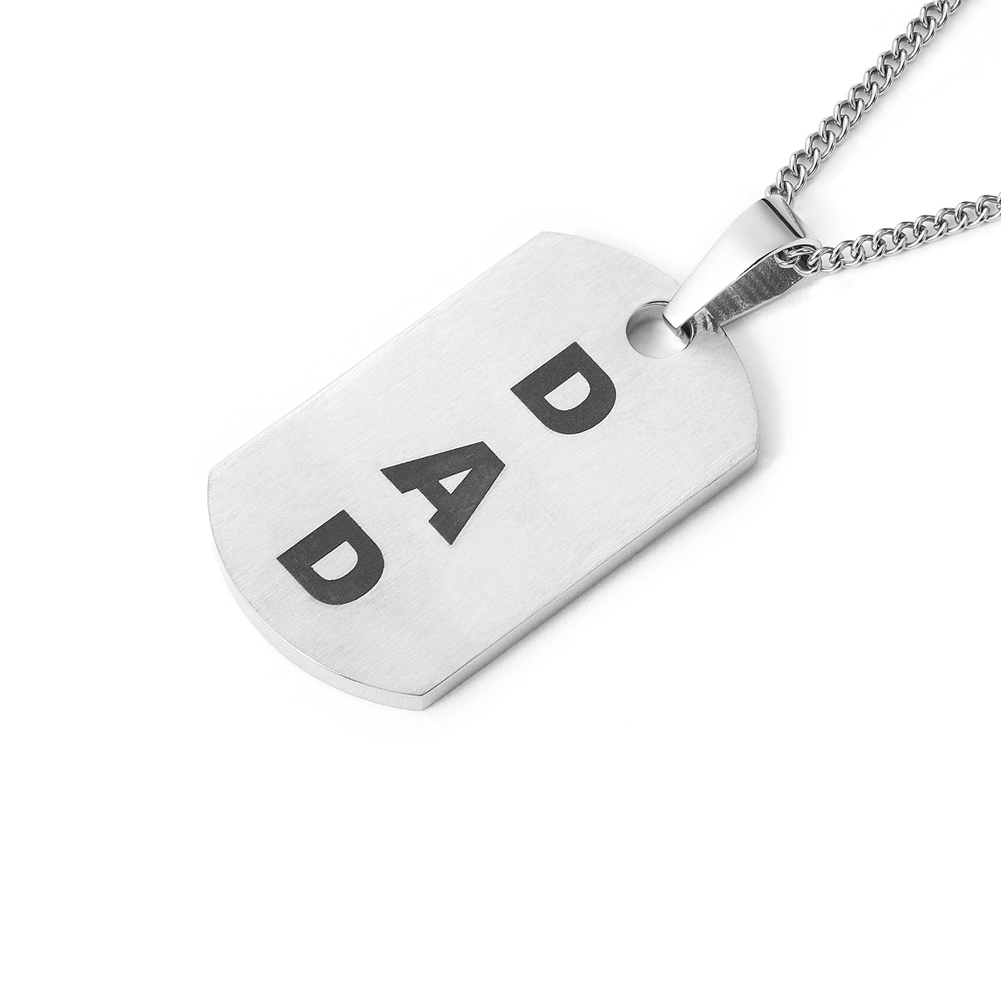 Personalized Vertical Bar DAD Pendant Engravable