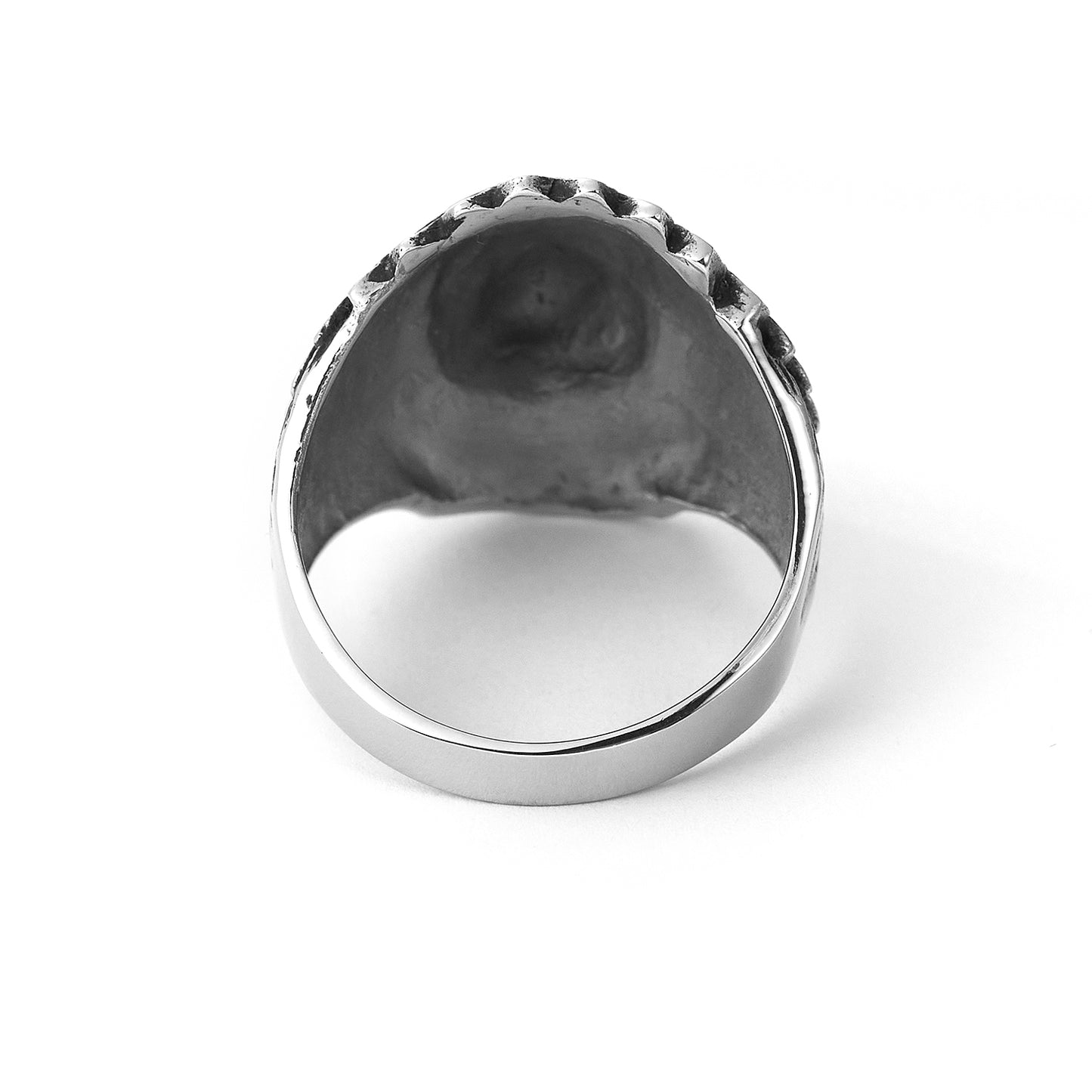 New Retro Sculpture Indian Chiefs Pattern Men And Women Thai Silver Stainless Steel Ring