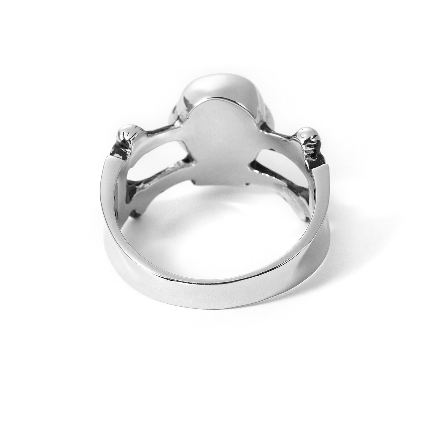 Antique Men Stainless Steel Skull Hollow Ring