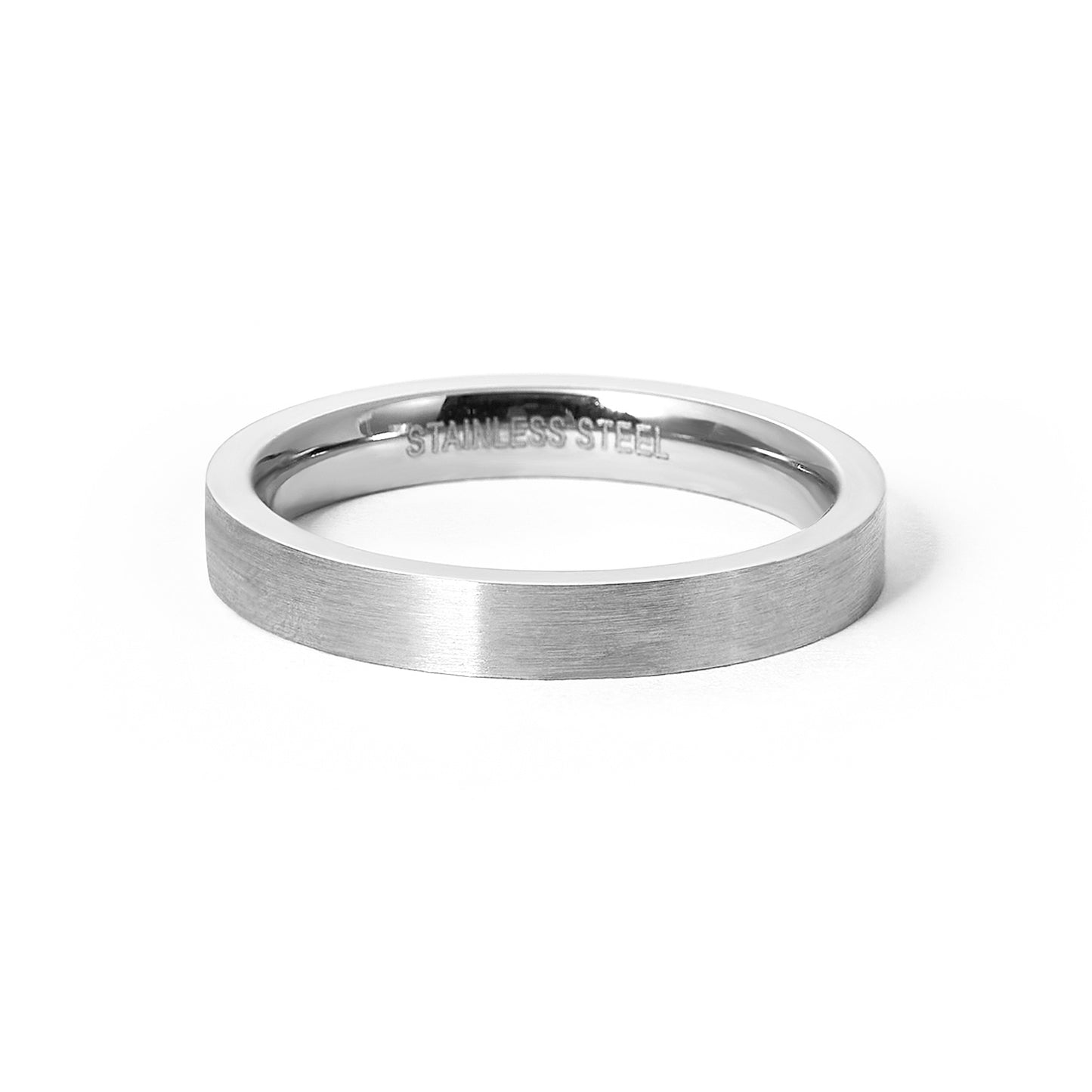 3mm Stainless Steel Plain Band Ring Free Engraving