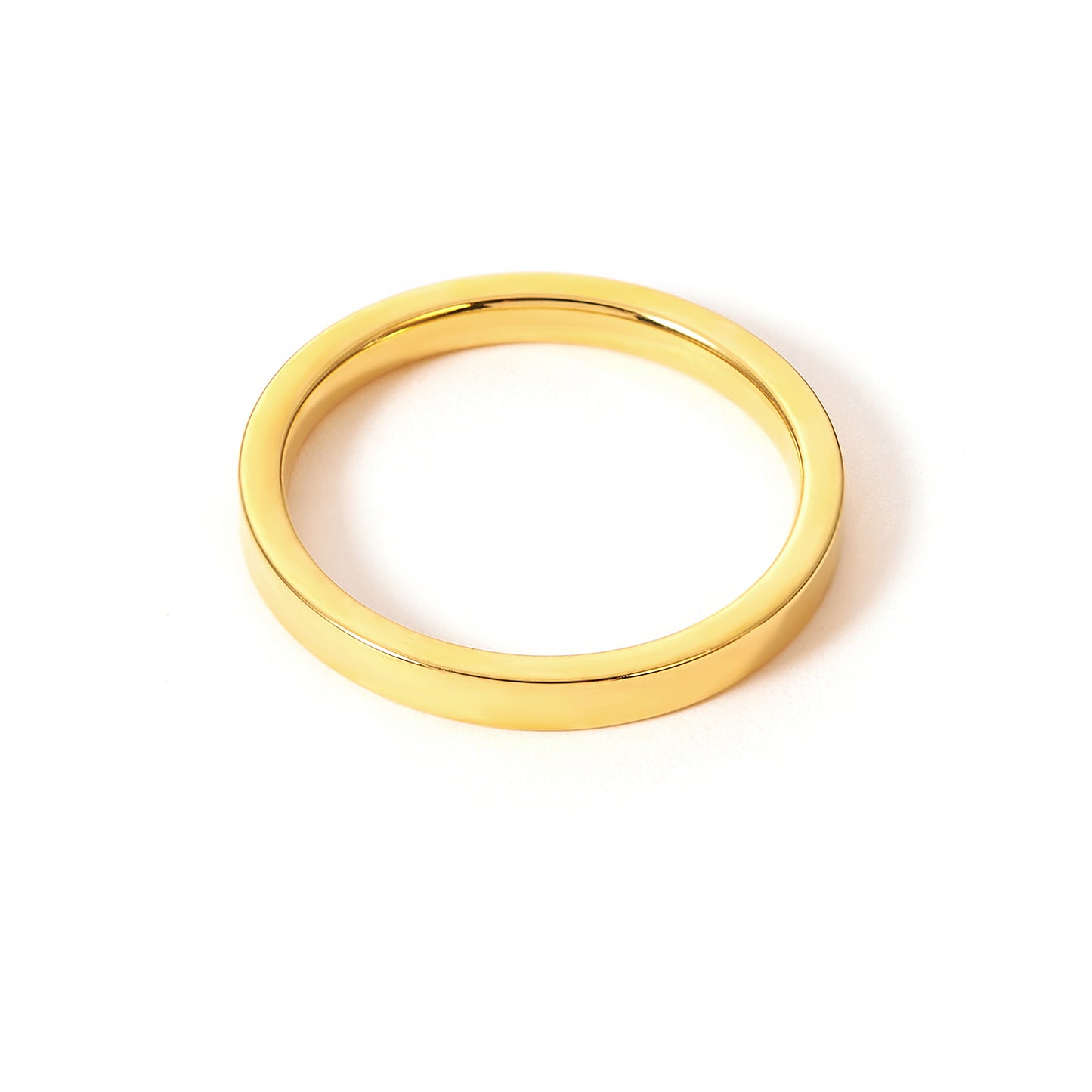 3MM Stainless Steel Yellow Medium Weight Wedding Ring