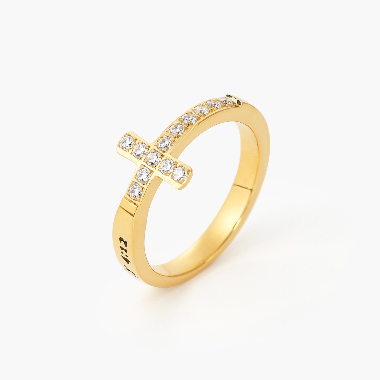 Women Eternity Cubic Zirconia Cross Ring