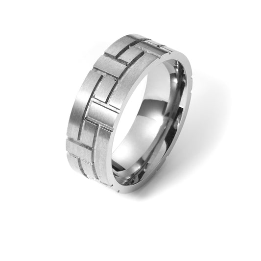 Stainless steel Chain Link Design Band Ring