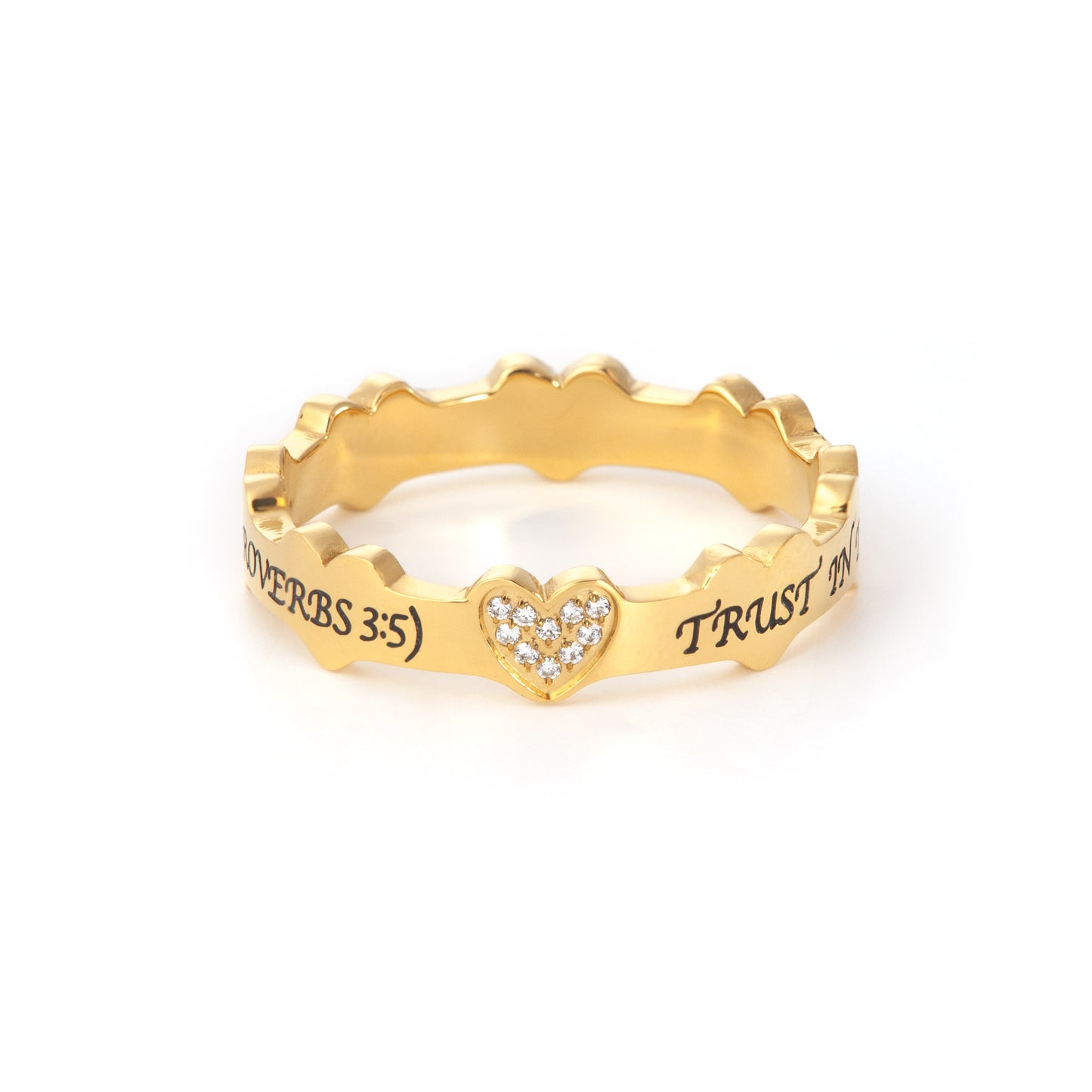 Yellow Gold Plated Stainless Steel Ring