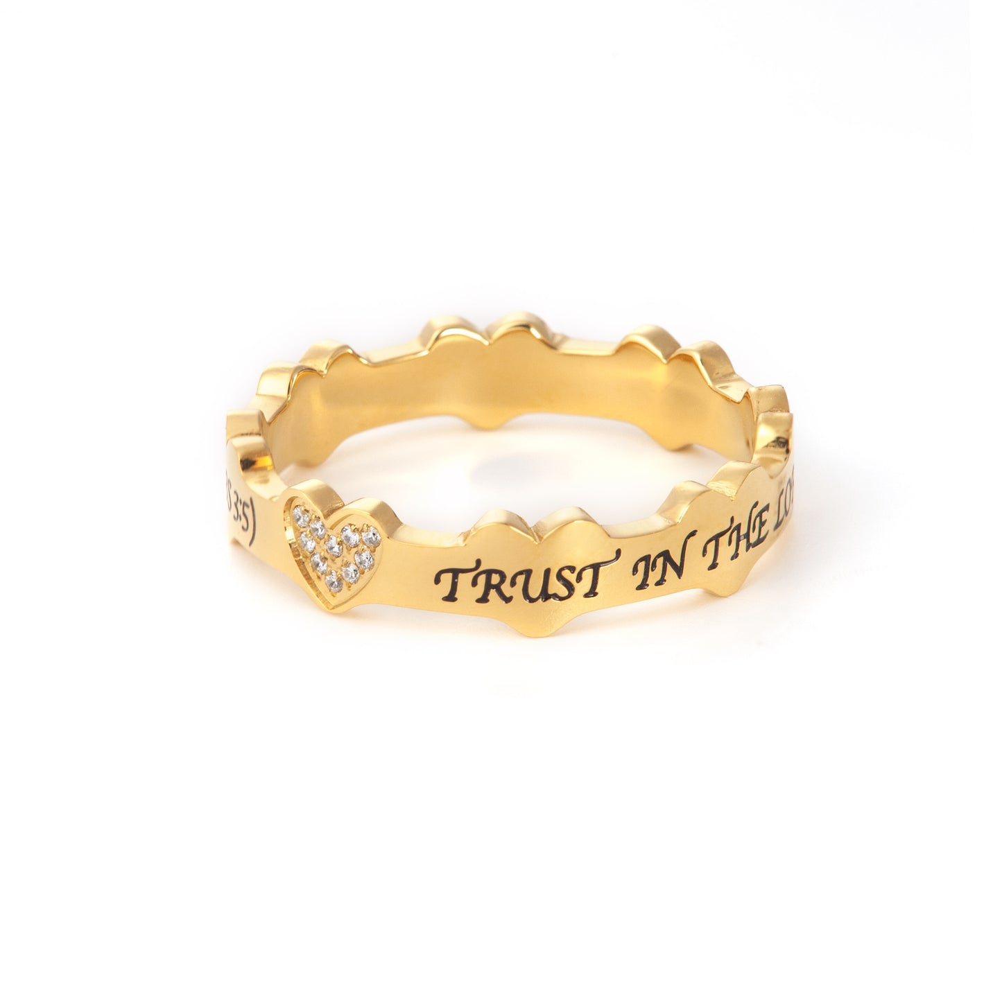 Yellow Gold Plated Stainless Steel Ring