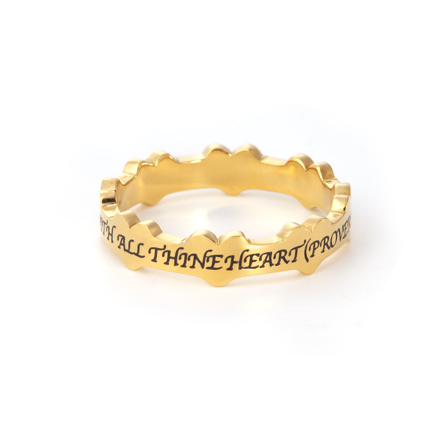 Yellow Gold Plated Stainless Steel Ring