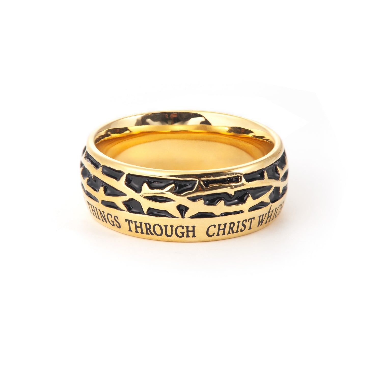 Men's Stainless Steel leopard print Ring Engravable Ring