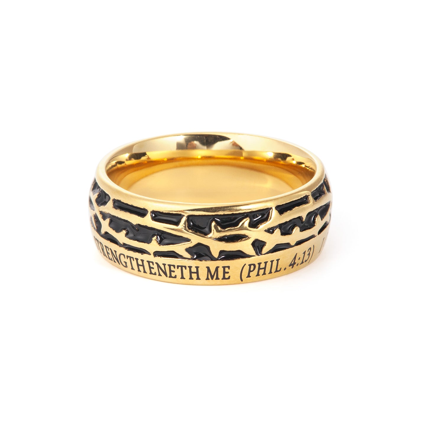 Men's Stainless Steel leopard print Ring Engravable Ring