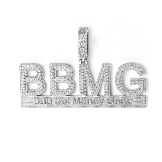 BBMG Hip Hop Iced out Pendant With  Necklace