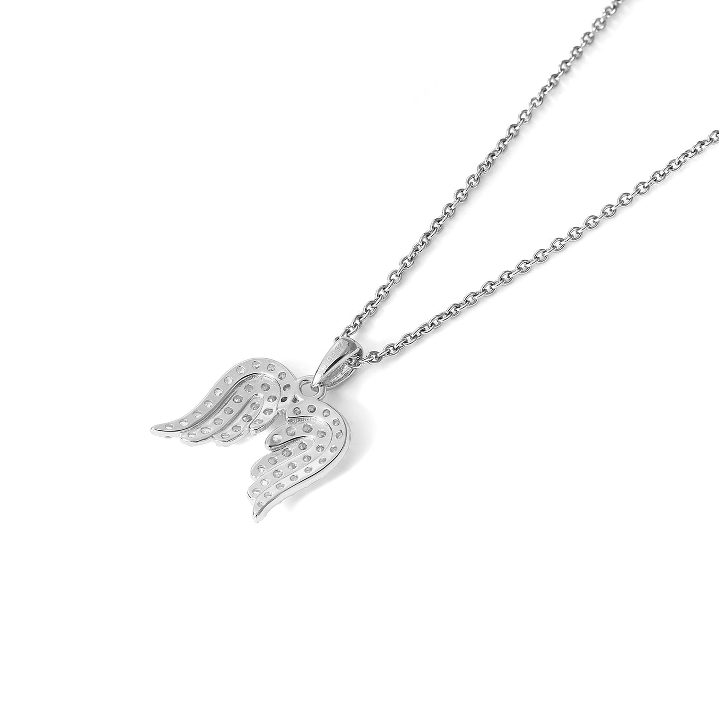 Custom 925 Sterling Silver Vintage Pendant with Angel Wings Exquisite Gift Feather Pendant Men and Women Silver Jewelry