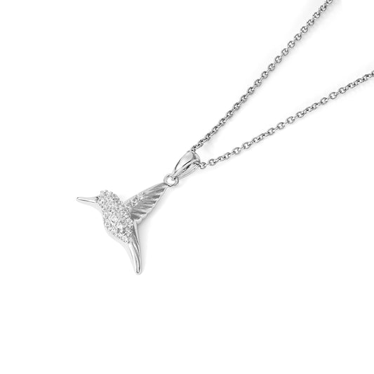 2022 Exquisite Ladies Gold Plated Jewelry Zircon Swallow Peace Dove Flying Swallow Bird Pendant Necklace