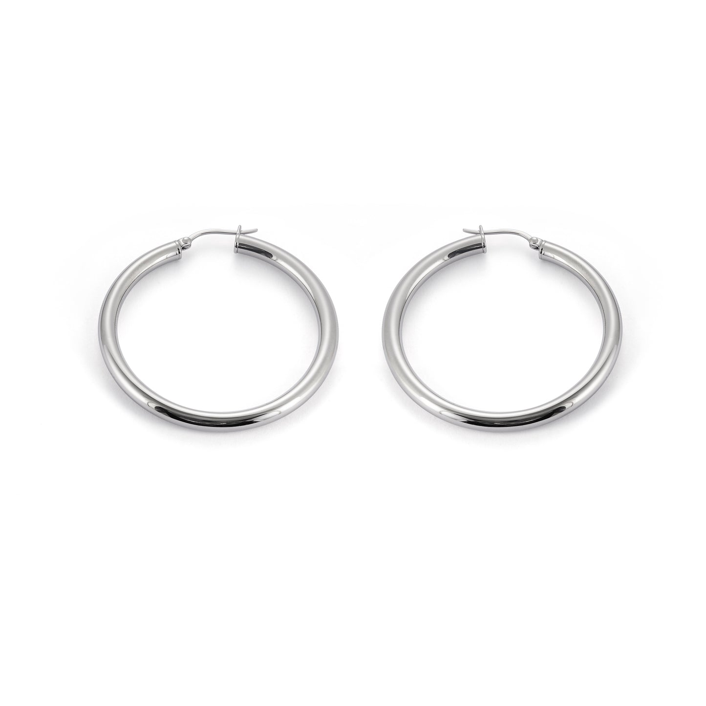 Titanium Large Tube Hoop Earrings