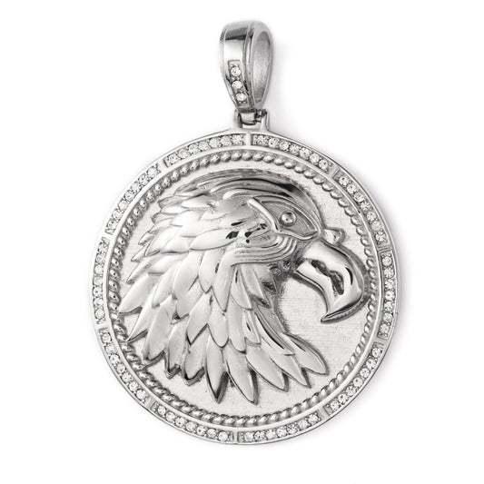 Stainless Steel Round Eagle Round Pendant