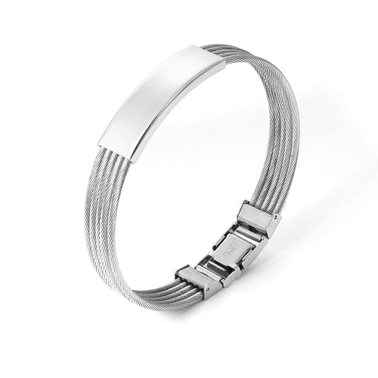 Men Stainless steel bracelet Engravable