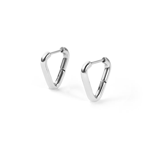 stainless steel triangle huggie earring