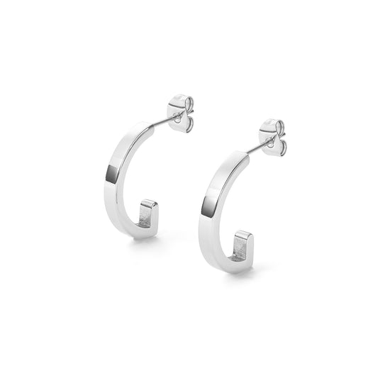 stainless steel G shape huggie earring