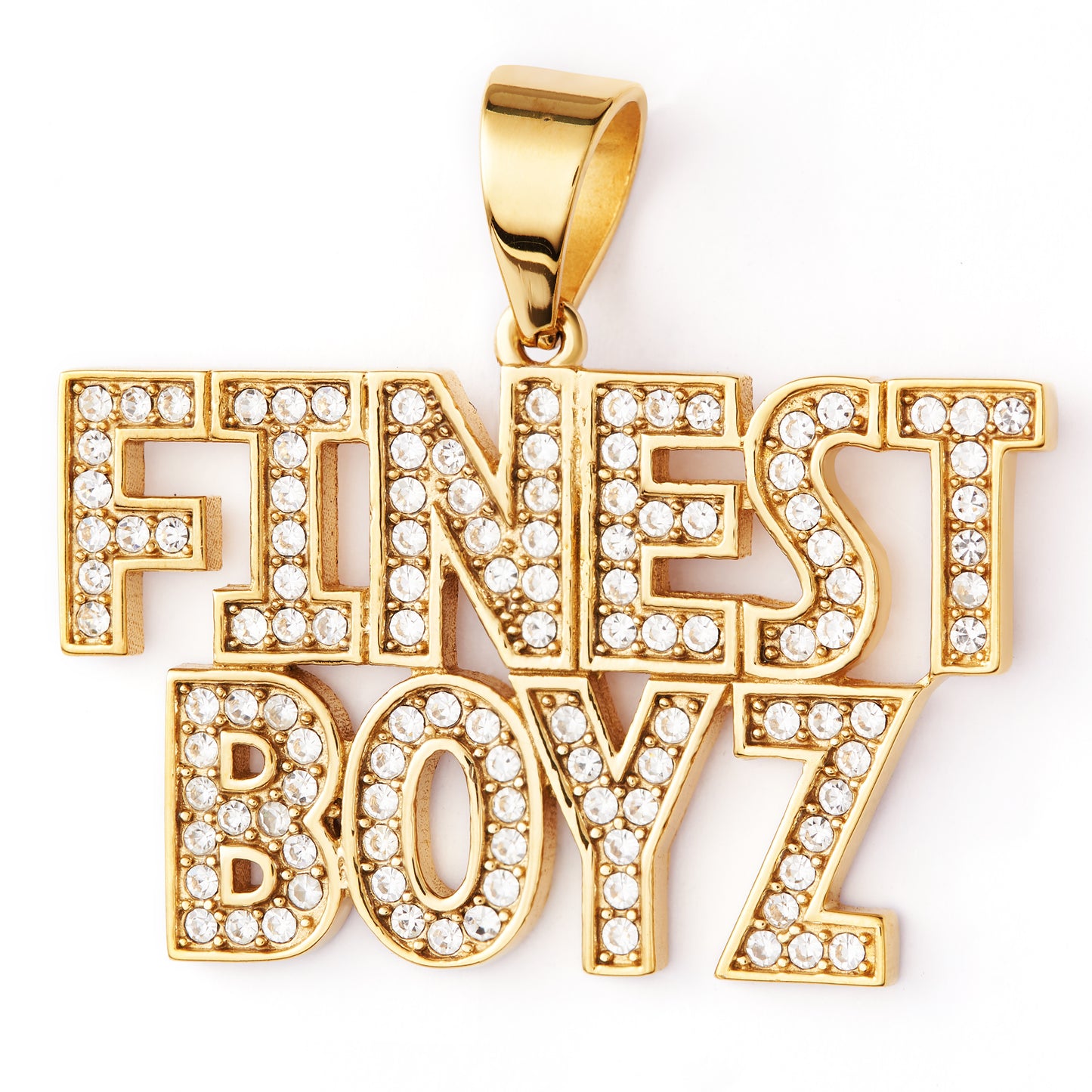 Customized Stainless Steel FINEST BOYZ letter Pendant