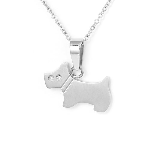 Stainless steel dog pendant with chain