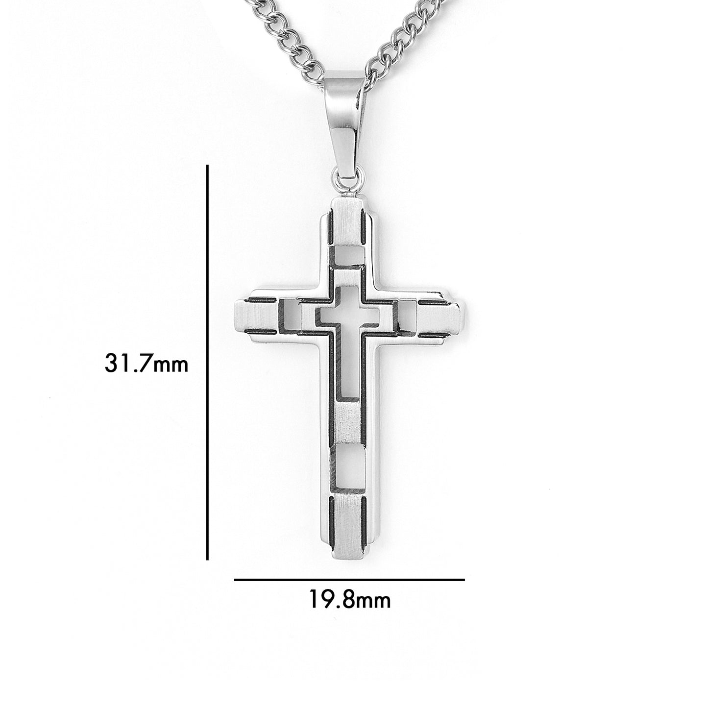 Stainless steel Traditional Cross Religious Pendant