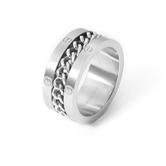 Stainless Steel Women Men Wedding Ring