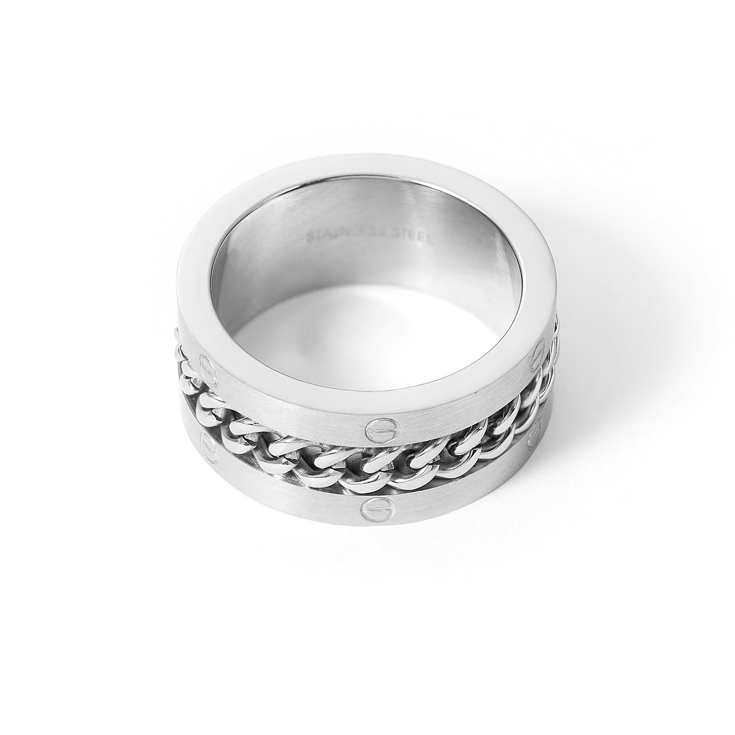 Stainless Steel Women Men Wedding Ring