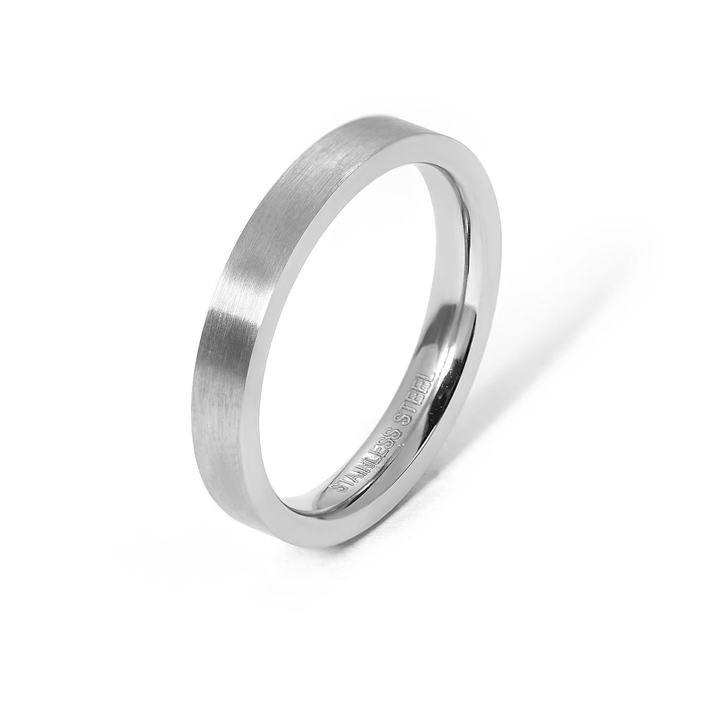 3mm Stainless Steel Plain Band Ring Free Engraving