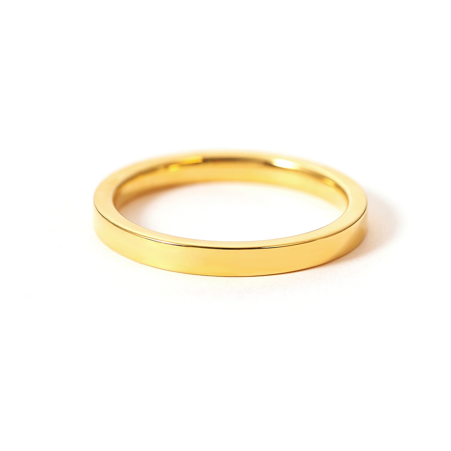 3MM Stainless Steel Yellow Medium Weight Wedding Ring