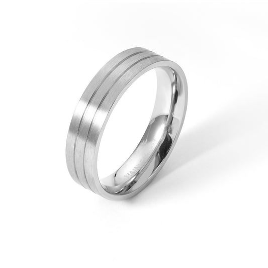 6MM Stainless Steel Men Wedding Ring Band