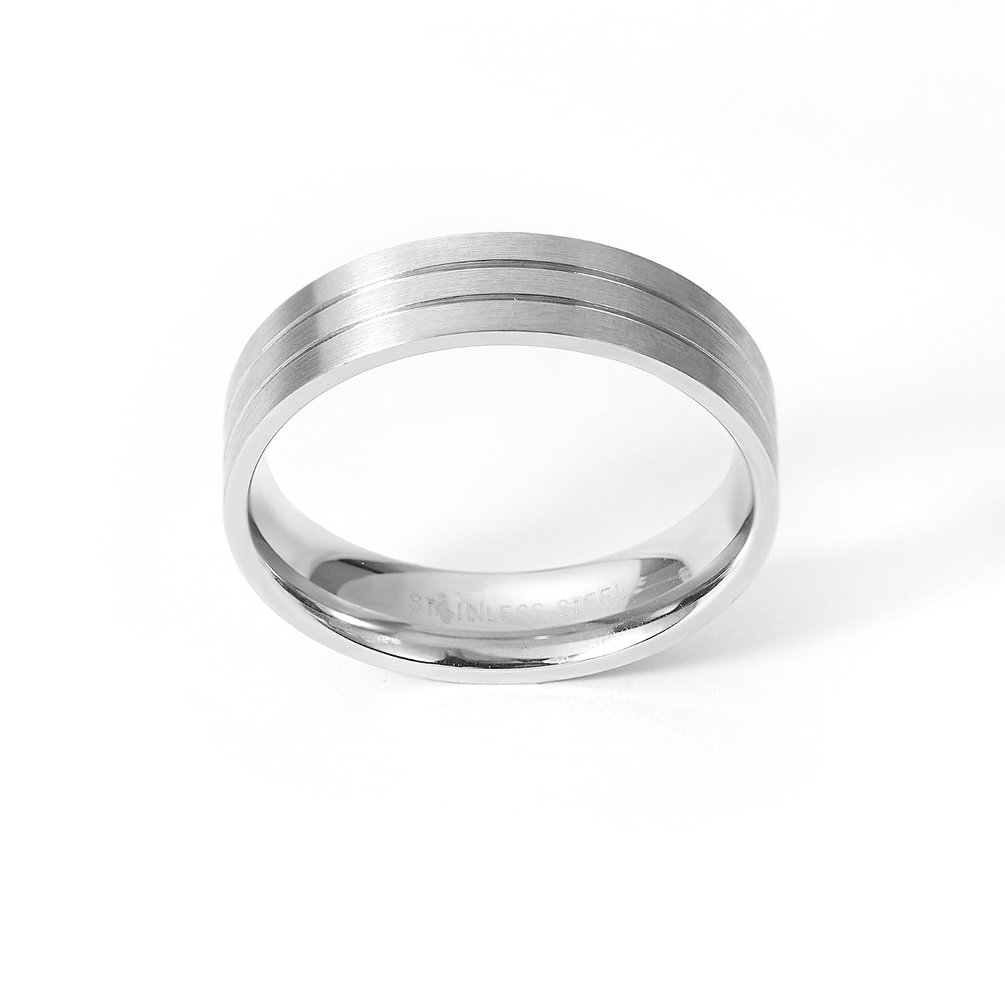 6MM Stainless Steel Men Wedding Ring Band