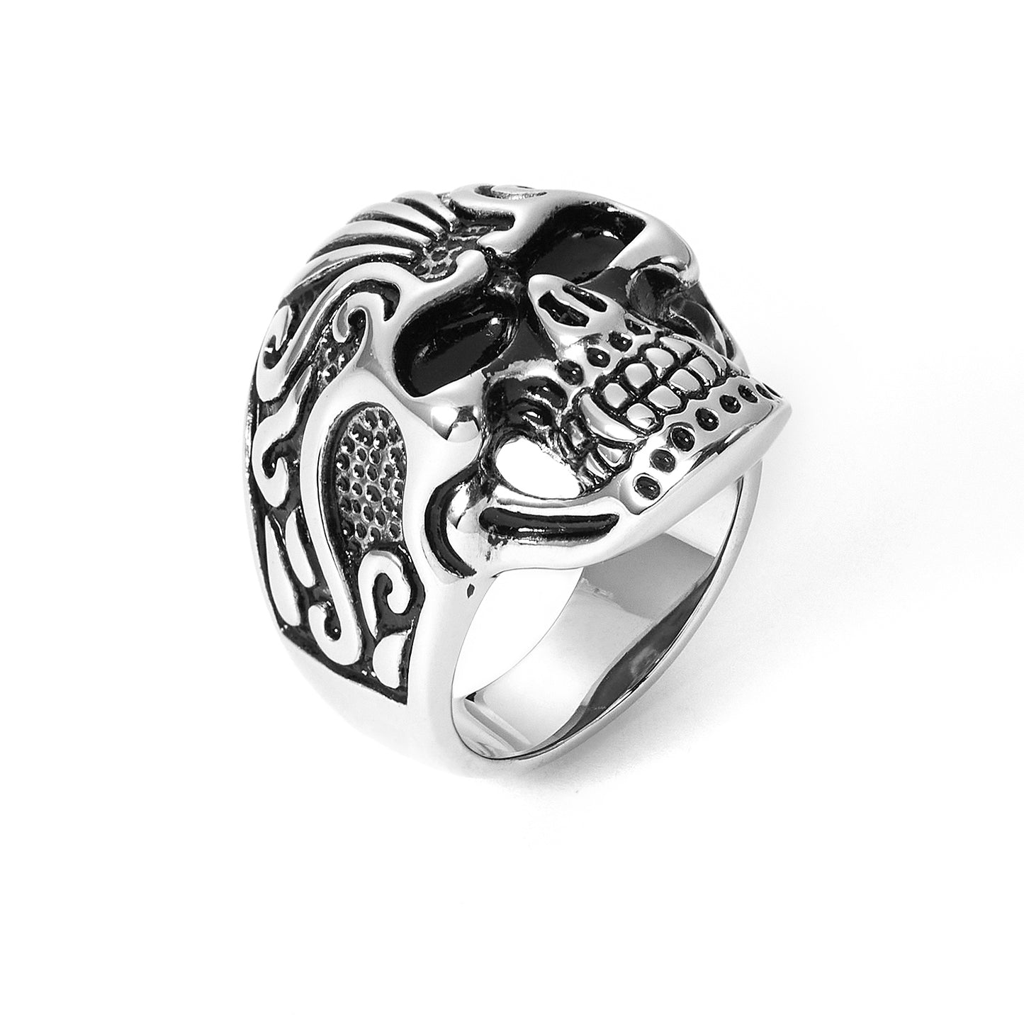 Vintage Men Stainless steel Skull Thai Ring