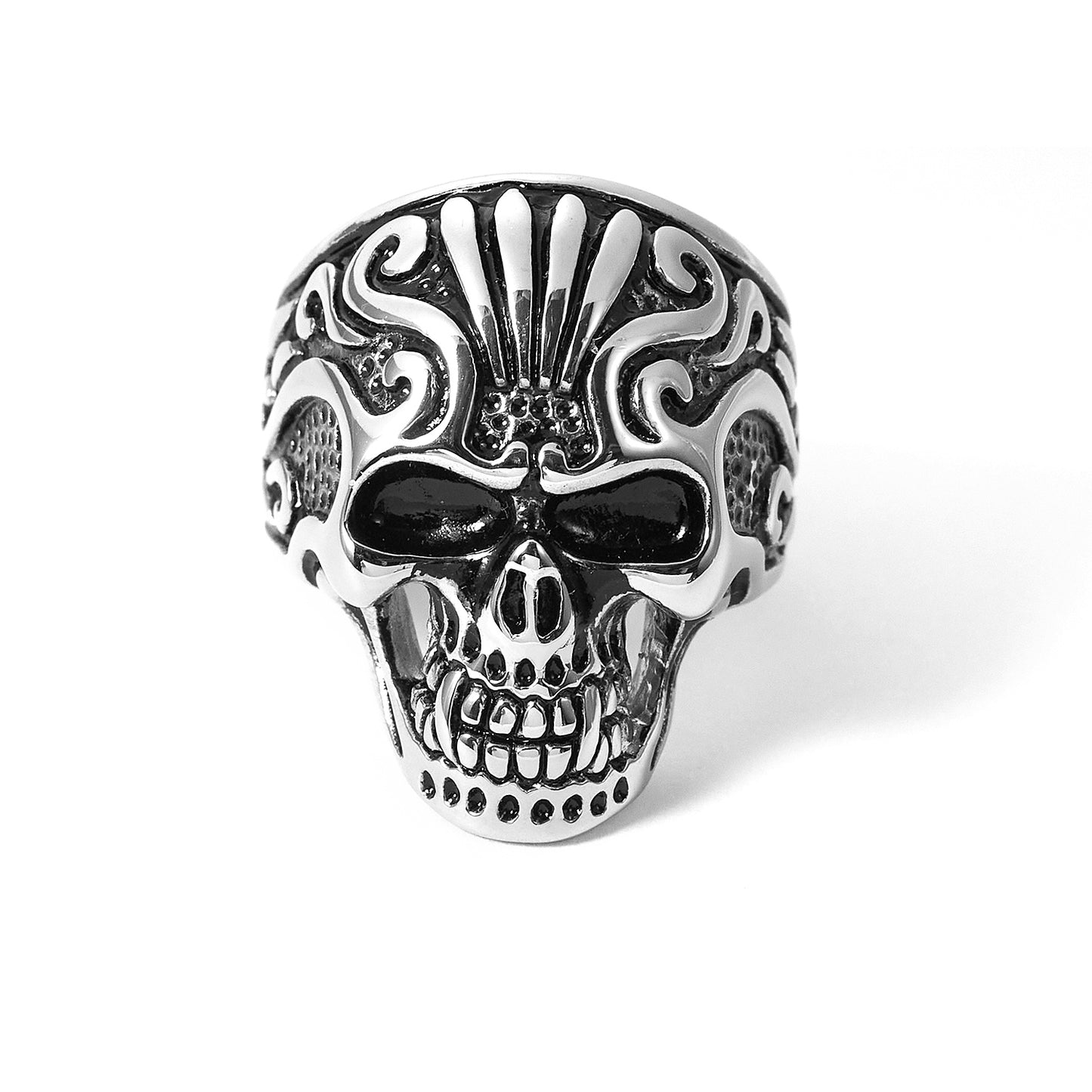 Vintage Men Stainless steel Skull Thai Ring