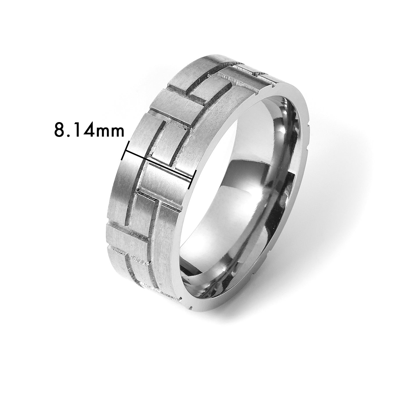 Stainless steel cuban ring